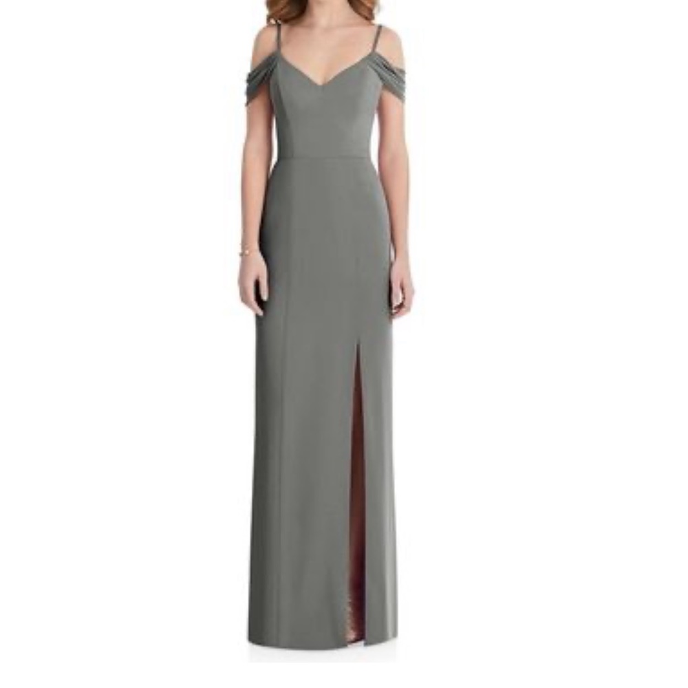 After Six Charcoal Grey Bridesmaid Dress
